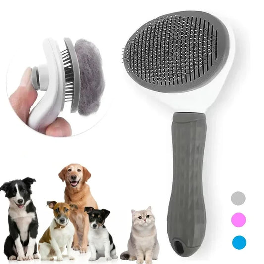 Self Cleaning Pet Hair Remover Brush for Dogs Cats - Grooming Tools Pet Dematting Comb Pet Accessories