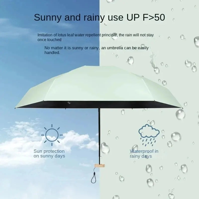 Compact UV Protection Mini Sun Umbrella – Stylish Pocket-Sized Rain Shade