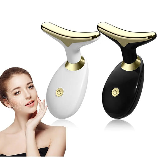 Electric Facial Lifting & Firming Beauty Massage Instrument Unisex Neck Care Device Dry Battery Powered Skincare Tool