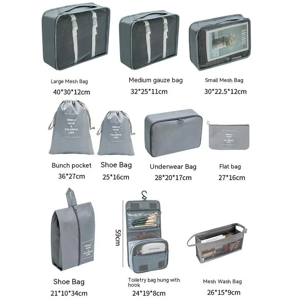 Smart Travel Essentials: Complete Set of Packing Cubes and Pouches