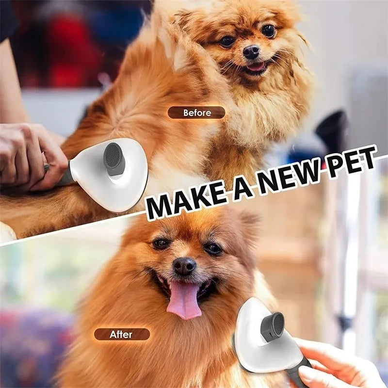 Self Cleaning Pet Hair Remover Brush for Dogs Cats - Grooming Tools Pet Dematting Comb Pet Accessories
