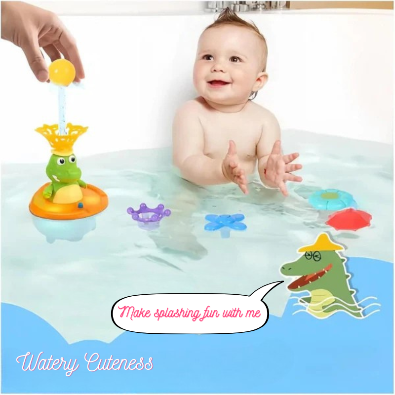 Crown Splash Crocodile LED Bath Fountain Toy