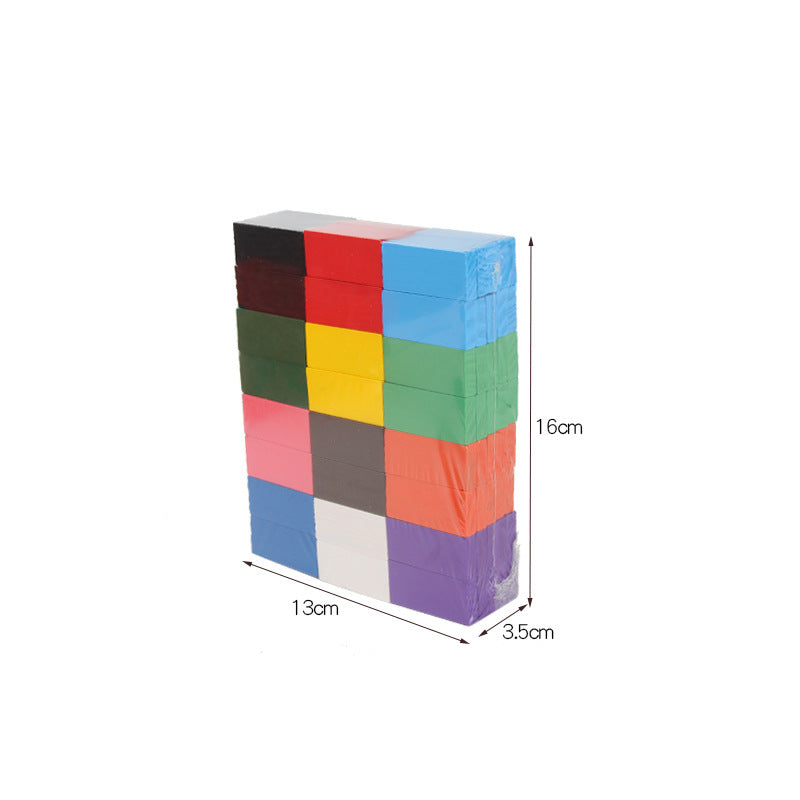 Rainbow Domino Game Educational Wooden Blocks For Children