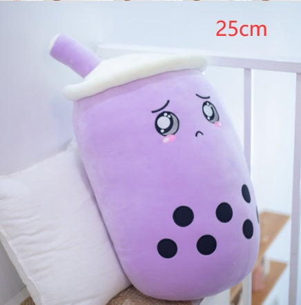 Strawberry Bubble Tea Plush Pillow For Kids’ Comfort