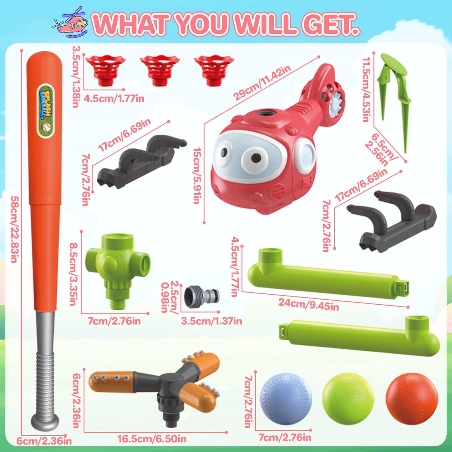 Toddler-Friendly 4-in-1 Water Sprinkler Outdoor Toy