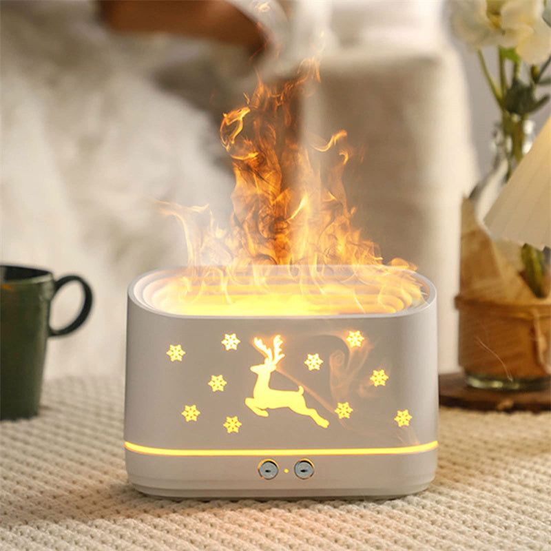 Elf Flame Humidifier and Diffuser Lamp: Soothing Mist and Warm Ambiance