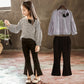 Comfortable Girls Two-Piece Spring Suit With Bow Accents