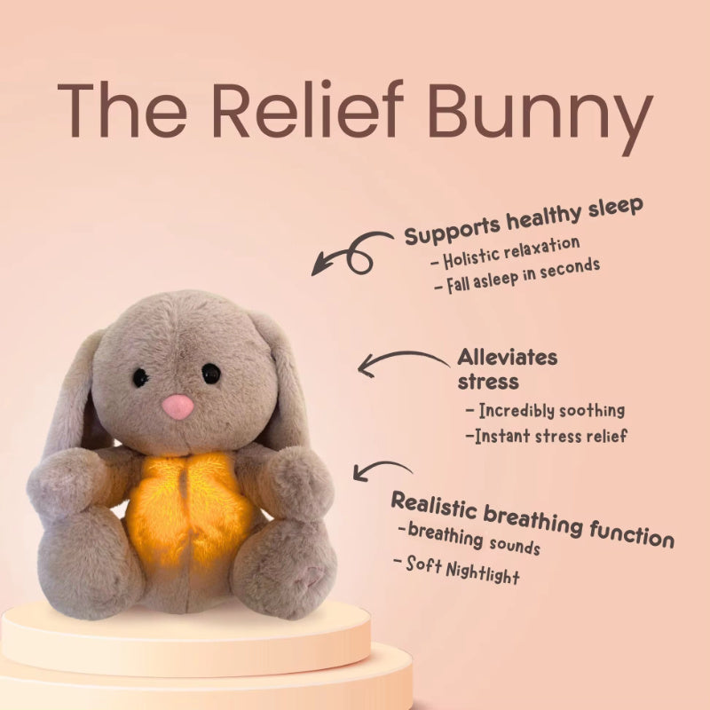 Relaxing Breathing Bunny Plush Toy For Baby Comfort