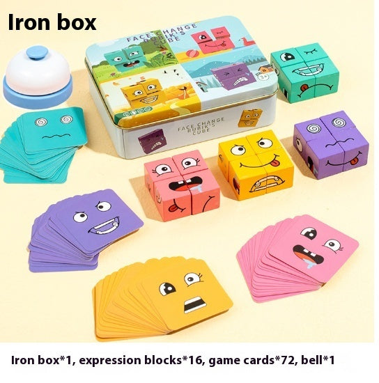 Build Funny Faces and Learn Smiles with Rubik's Cube Puzzle