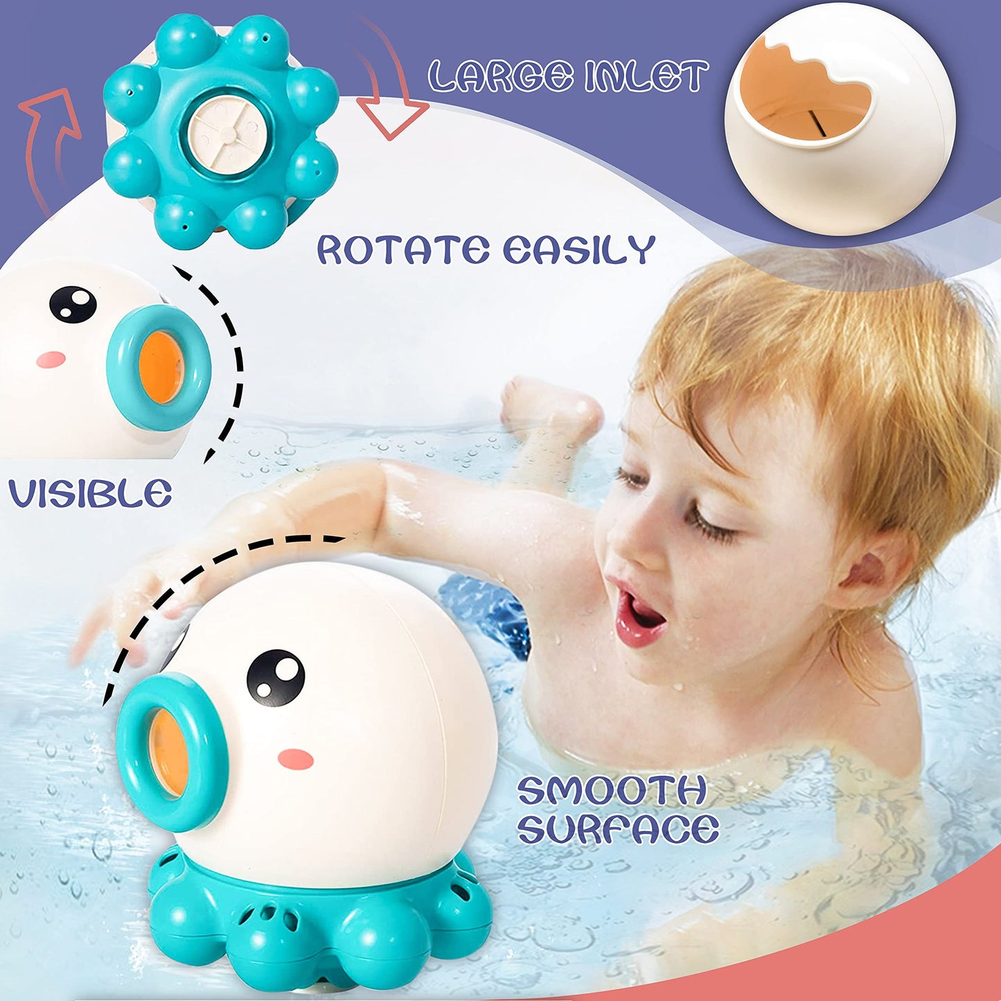 Colorful Octopus Water Fountain Toy For Kids