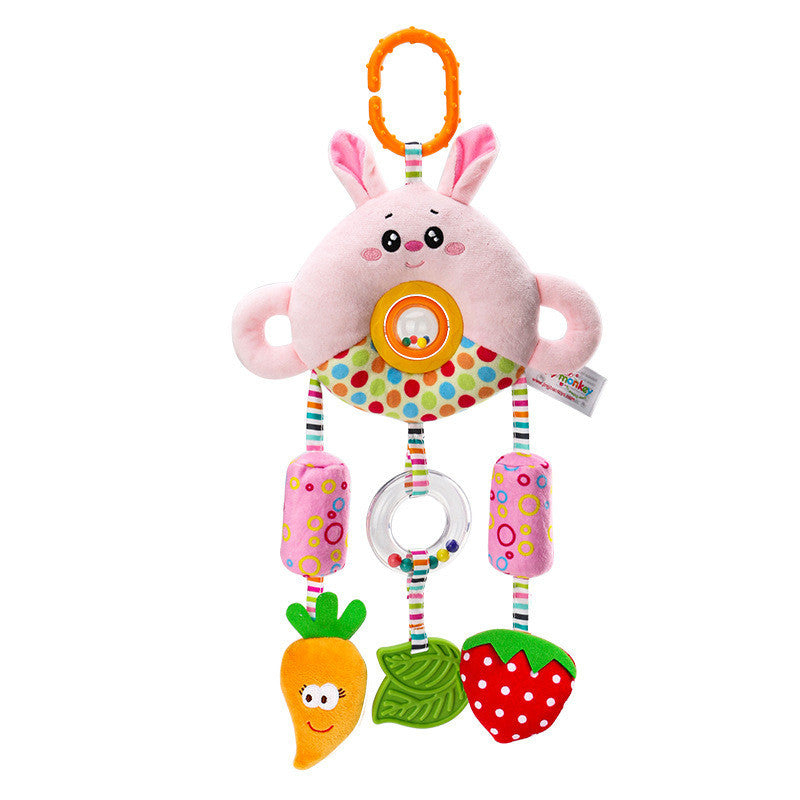 Interactive Baby Stroller Toy With Plush Rattle