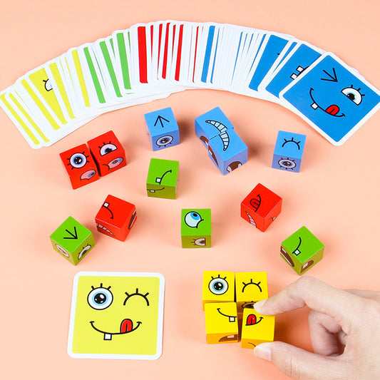 Build Funny Faces and Learn Smiles with Rubik's Cube Puzzle