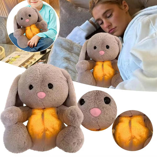 Relaxing Breathing Bunny Plush Toy For Baby Comfort