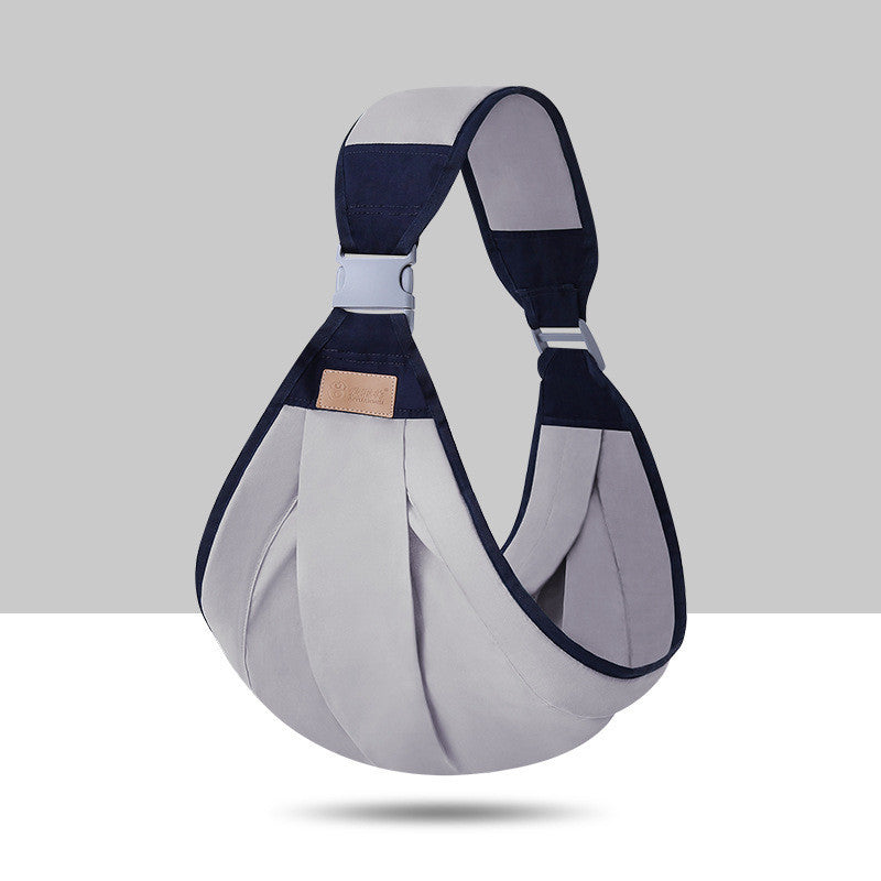 YARAN EMPORIUM gray and navy cotton baby sling wrap with adjustable straps for comfortable baby carrying