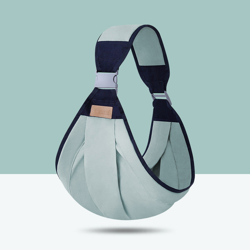 YARAN EMPORIUM cotton baby sling wrap in blue and light gray for comfortable infant carrying