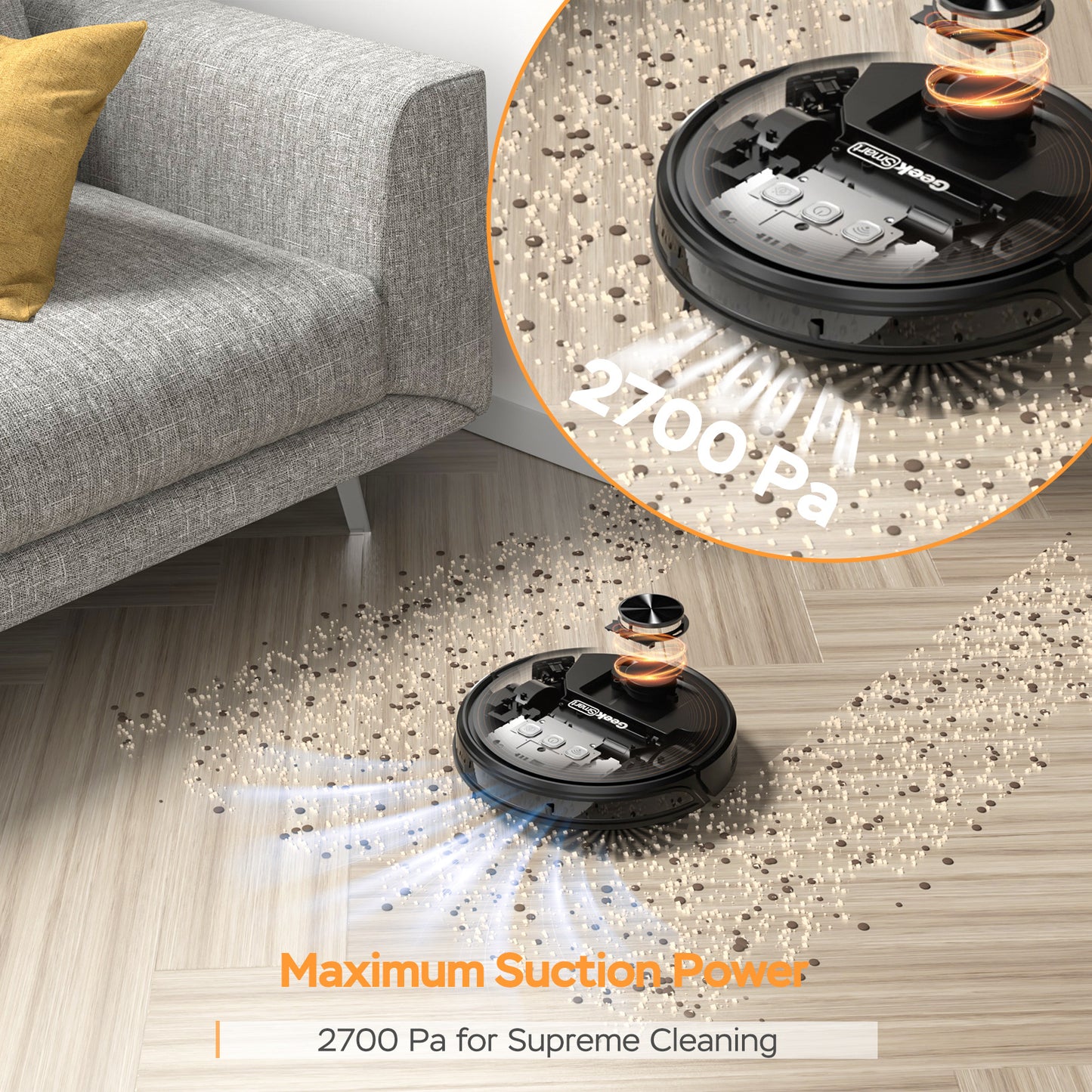 Geek Smart L8: Wi-Fi Robot Vacuum & Mop with LDS Navigation - Clean Smarter.