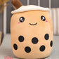 Strawberry Bubble Tea Plush Pillow For Kids’ Comfort