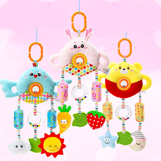 Interactive Baby Stroller Toy With Plush Rattle